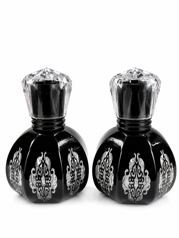 شیشه عطر ۳۰ میل پیچی مدل الماس سیاه کد g05