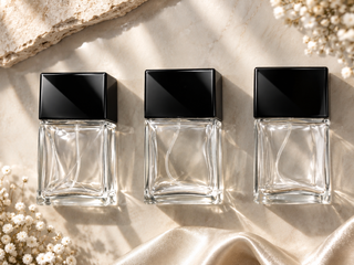 شیشه عطر 35 میل پیچی مربعی کد 527
