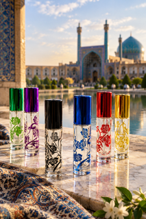 شیشه عطر ۱۳ میل طرح گل کد ۲۸۳