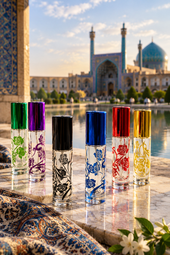 شیشه عطر ۱۳ میل طرح گل کد ۲۸۳